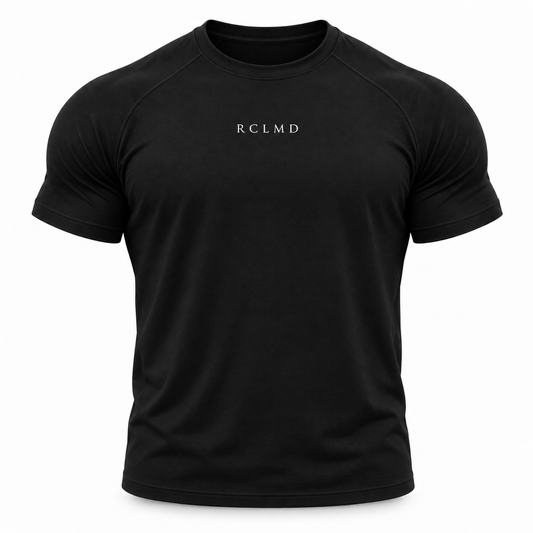 RCLMD Fitted Athletic Shirt in black with small RCLMD chest logo