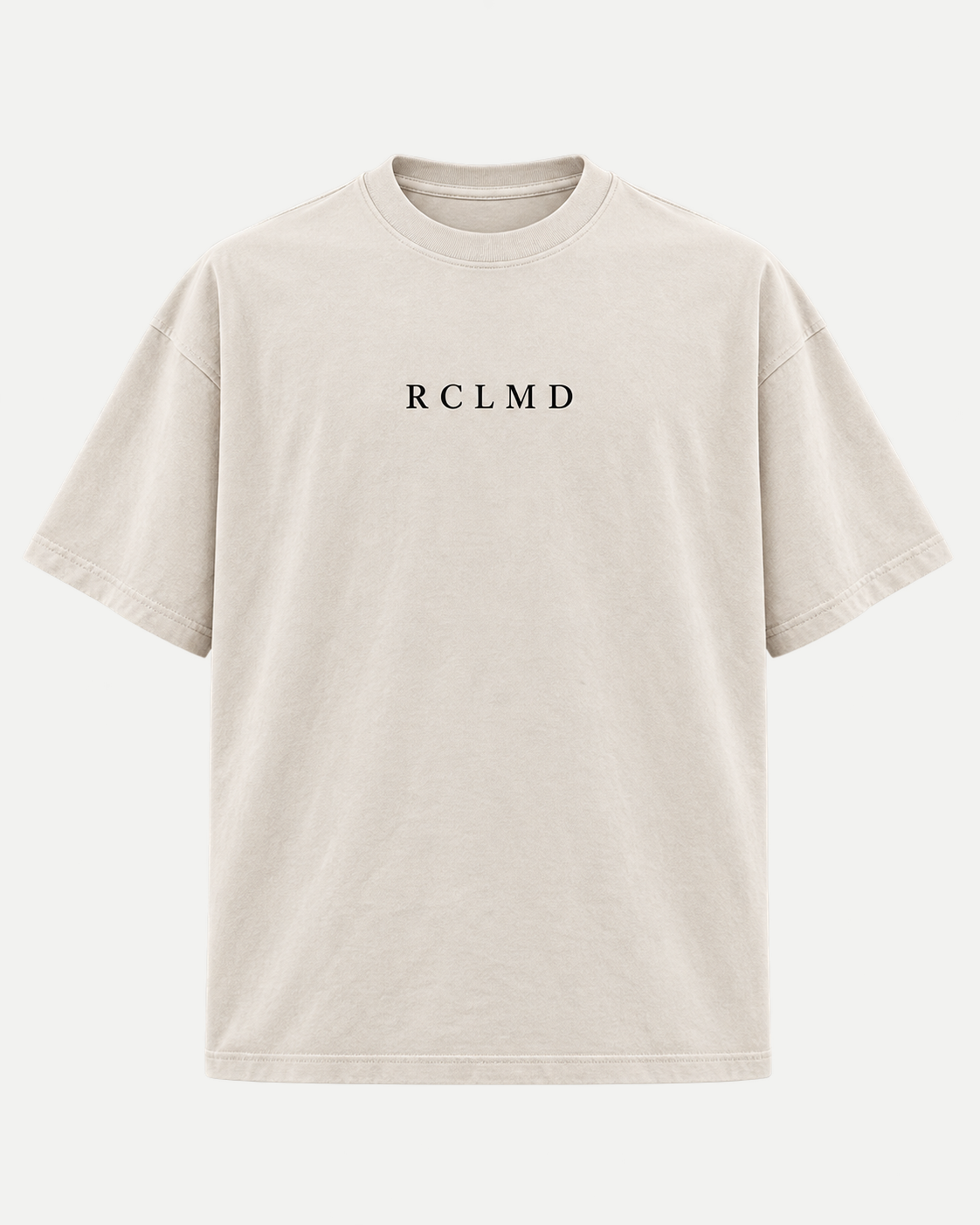 God's Got Me Tee in sand cream, front view with small RCLMD chest logo